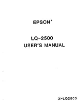 Epson LQ-2500 Manuel D’Utilisation