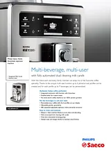 Saeco Super-automatic espresso machine HD8944/07 HD8944/07 Folheto