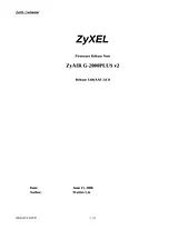 ZyXEL g-2000 plusv2 Nota Di Rilascio