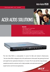 Acer Altos R520 TT.R52E0.013 Folheto