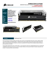Corsair Dominator Platinum, 16GB (2x8GB), DDR3 CMD16GX3M2A2400C10 Manuel D’Utilisation