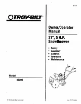 Troy-Bilt 42000 Manual Do Utilizador