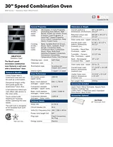 Bosch HBL8751UC Product Datasheet