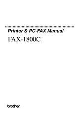 Brother IntelliFax FAX-1800C User Manual