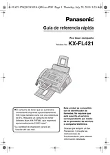 Panasonic KX-FL421 작동 가이드