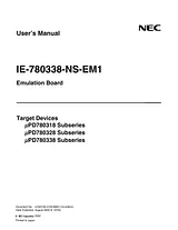 NEC uPD780338 Subseries Manual Do Utilizador