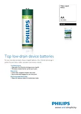 Philips Battery R6L4B R6L4B/97 数据表
