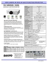 Sanyo PLC-WM4500 Dépliant