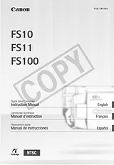 Canon FS10 Instruction Manual
