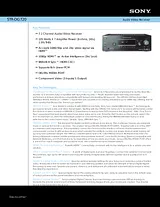 Sony STRDG720 Specification Guide