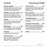 Sony Ericsson K550i Guida Utente