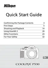 Nikon COOLPIX P530 Anleitung Für Quick Setup