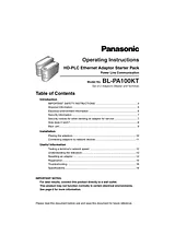 Panasonic BL-PA100KT Operating Guide