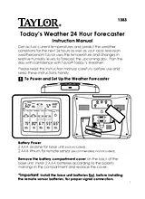 Taylor Today's weather 24 hour forecaster 1383 Справочник Пользователя