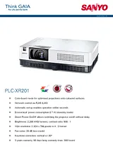 Sanyo PLC-XR201 Leaflet