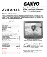 Sanyo avm-2751s Owner's Manual