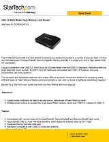 StarTech.com USB 3.0 Multi Media Flash Memory Card Reader FCREADHCU3 Manuel D’Utilisation