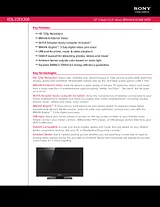 Sony kdl-22ex308 Guia De Especificação