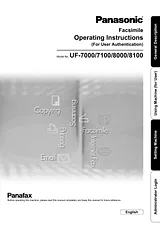 Panasonic UF-8100 Manual Do Utilizador