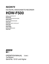 Sony HDW-F500 Справочник Пользователя