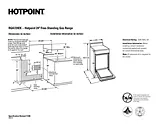 Hotpoint RGA724EKWH Dimensional Illustrations