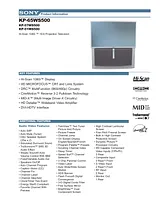 Sony KP-57WS500 Guide De Spécification