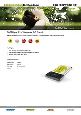 Conceptronic 300Mbps 11n Wireless PC Card C04-210 Manual Do Utilizador