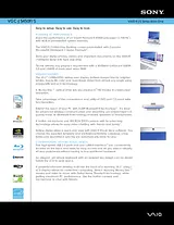 Sony VGC-JS430F Guide De Spécification