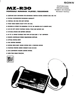 Sony MZ-R30 Guia De Especificação