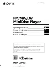 Sony MDX-C8900R User Manual