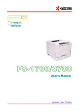 KYOCERA FS-1700 Manual De Usuario