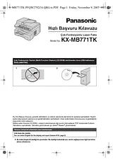 Panasonic KXMB771TK Operating Guide