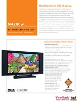 Viewsonic 42" Wide LCD TV N4200W-2 Листовка