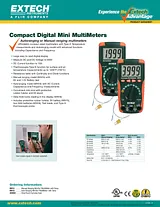 Extech MN16 Digital-Multimeter, DMM, LCD MN16A Fiche De Données