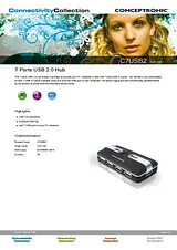 Conceptronic 7 Ports USB 2.0 Hub C05-130 Справочник Пользователя