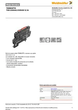 Weidmueller OPTOCOUPLER TOS 230VAC/230VAC 0.1 A 8951250000 データシート