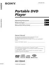 Sony MV-700HR Справочник Пользователя