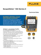 Fluke 190-202/S 2-channel hand-held oscilloscope, ScopeMeter® 190 series II, hand-held 4025554 Ficha De Dados