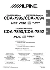Alpine CDA-7892 User Manual