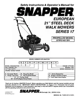 Snapper EFRP216517BV Manual Do Utilizador
