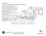 GE JVM7195DFCC Specification Sheet