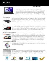 Sony SVS13A1EGXB Specification Guide