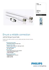 Philips Coaxial cable SWV2519W SWV2519W/10 产品宣传页