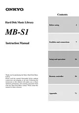 ONKYO MB-S1 Manual Do Utilizador