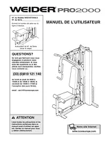 Weider PRO 2000 SYSTEM WEEVSY2026 Manual De Usuario