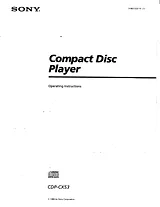 Sony CDP-CX53 Инструкция