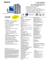 Sony PCV-RZ26G Guide De Spécification