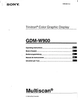 Sony GDM-W900 매뉴얼