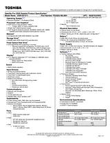 Toshiba u500-ez1311 Specification Guide