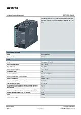 Siemens 6EP1332-5BA00 SITOP PSU100C DIN Rail Power Supply 24Vdc 2.5A 60W, 1-Phase 6EP1332-5BA00 Fiche De Données